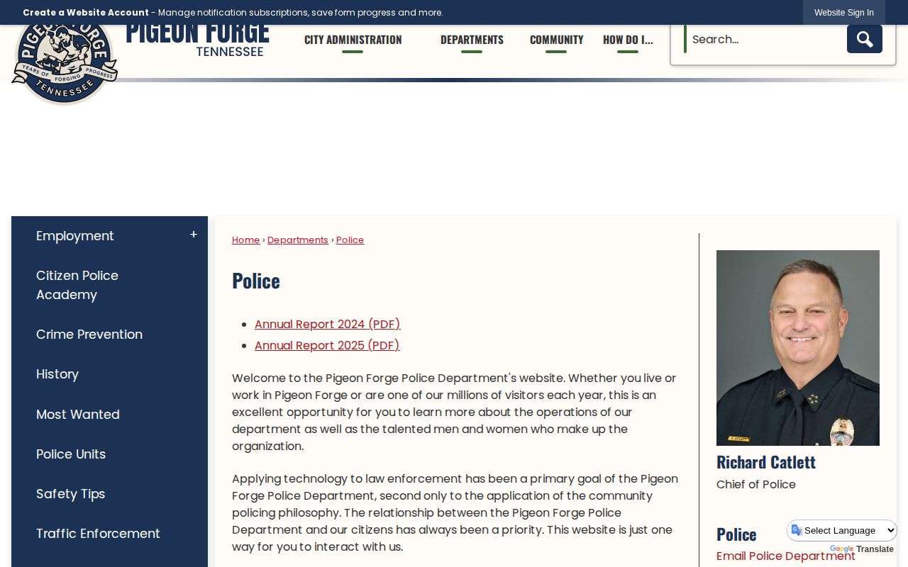 Pigeon Forge Police recent arrest records information