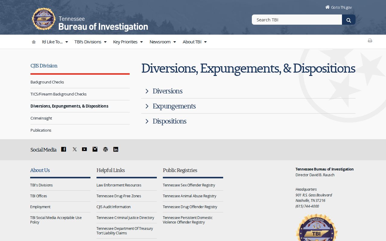 Tennessee expungement guidance for Sevier County arrest records
